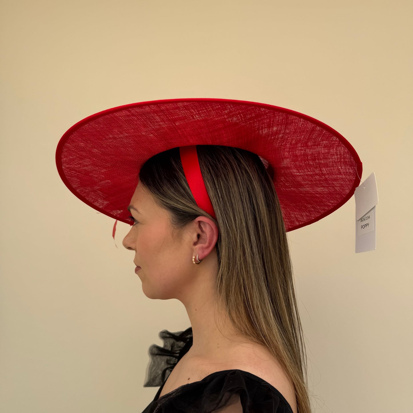 J Bees JB26/134 Poppy Red Boater Hatinator