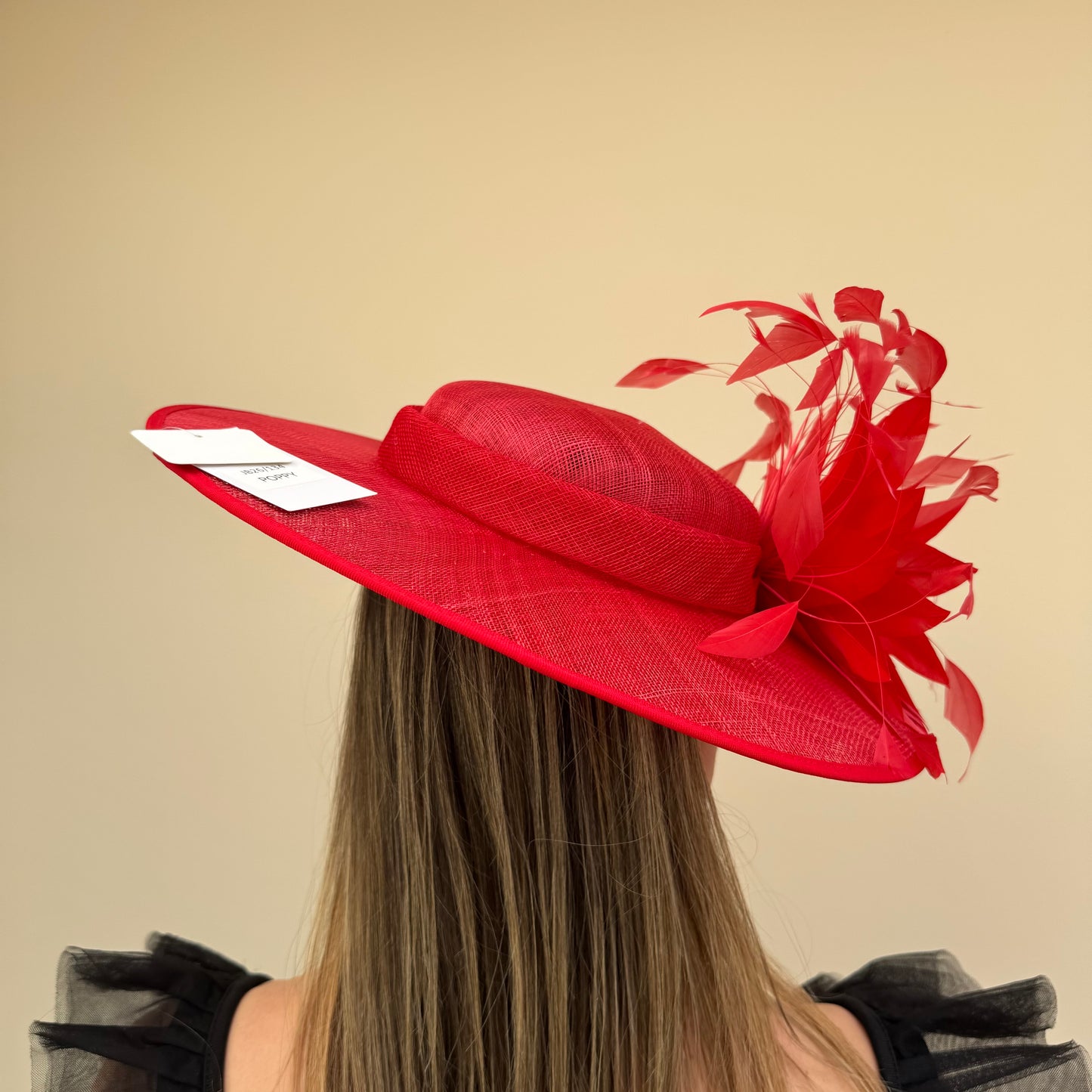 J Bees JB26/134 Poppy Red Boater Hatinator
