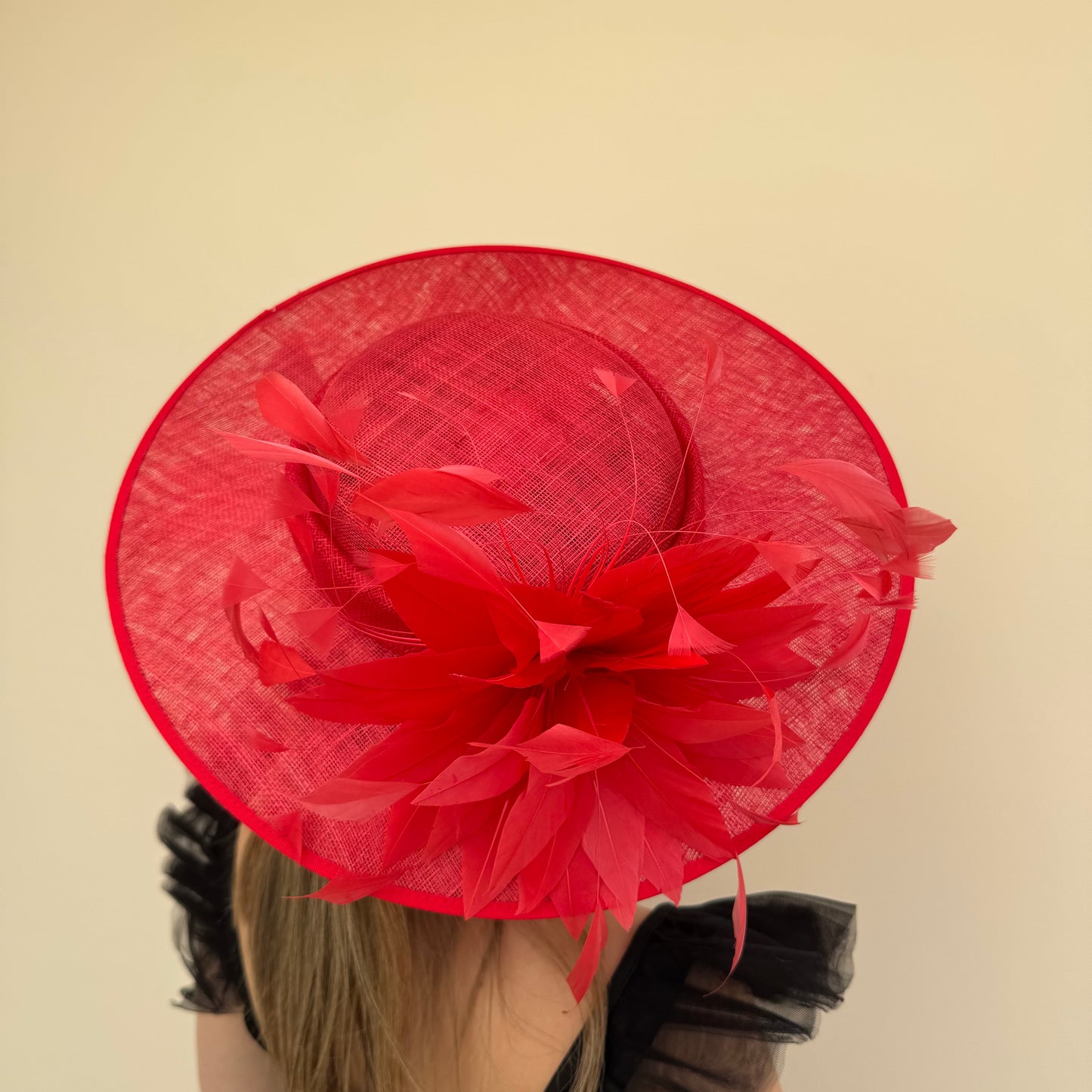 J Bees JB26/134 Poppy Red Boater Hatinator