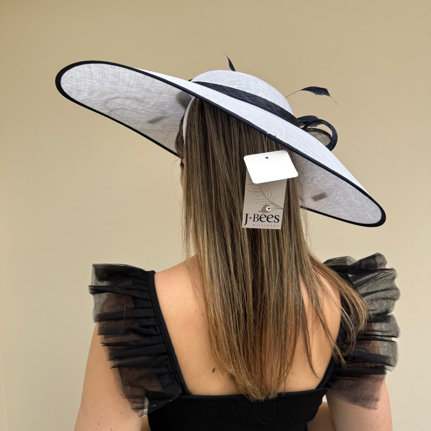 J Bees JB26/131 White and Navy Blue Hatinator