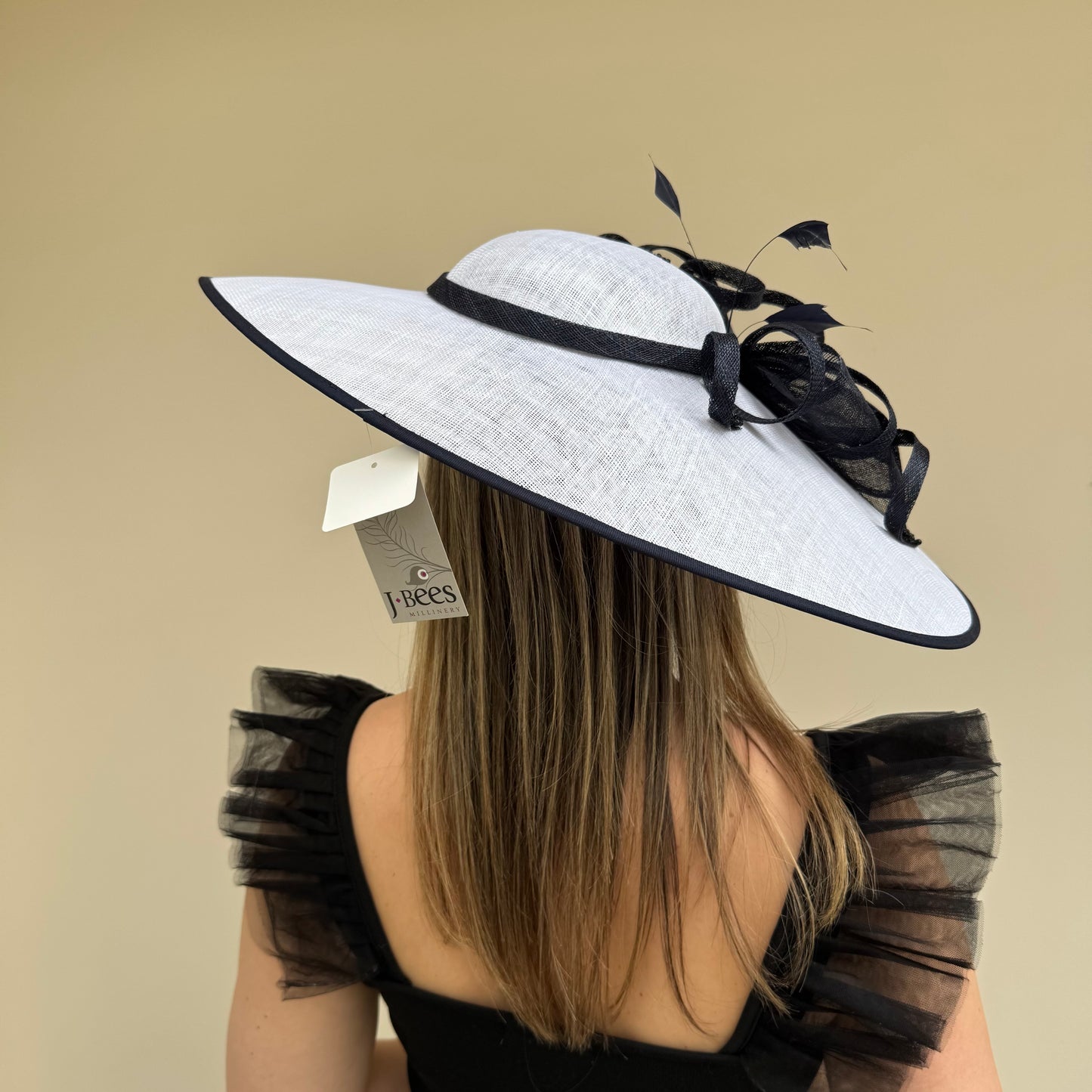 J Bees JB26/131 White and Navy Blue Hatinator