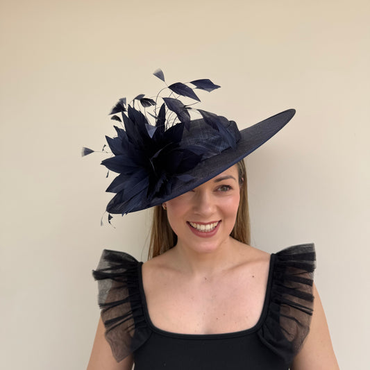 J Bees JB26/134 Navy Blue Boater Hatinator