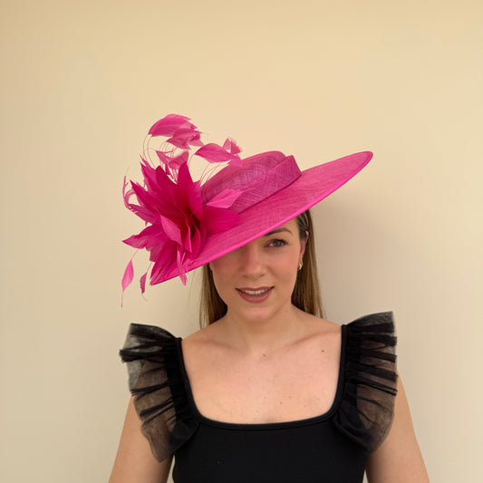 J Bees JB26/134 Magenta Pink Boater Hatinator