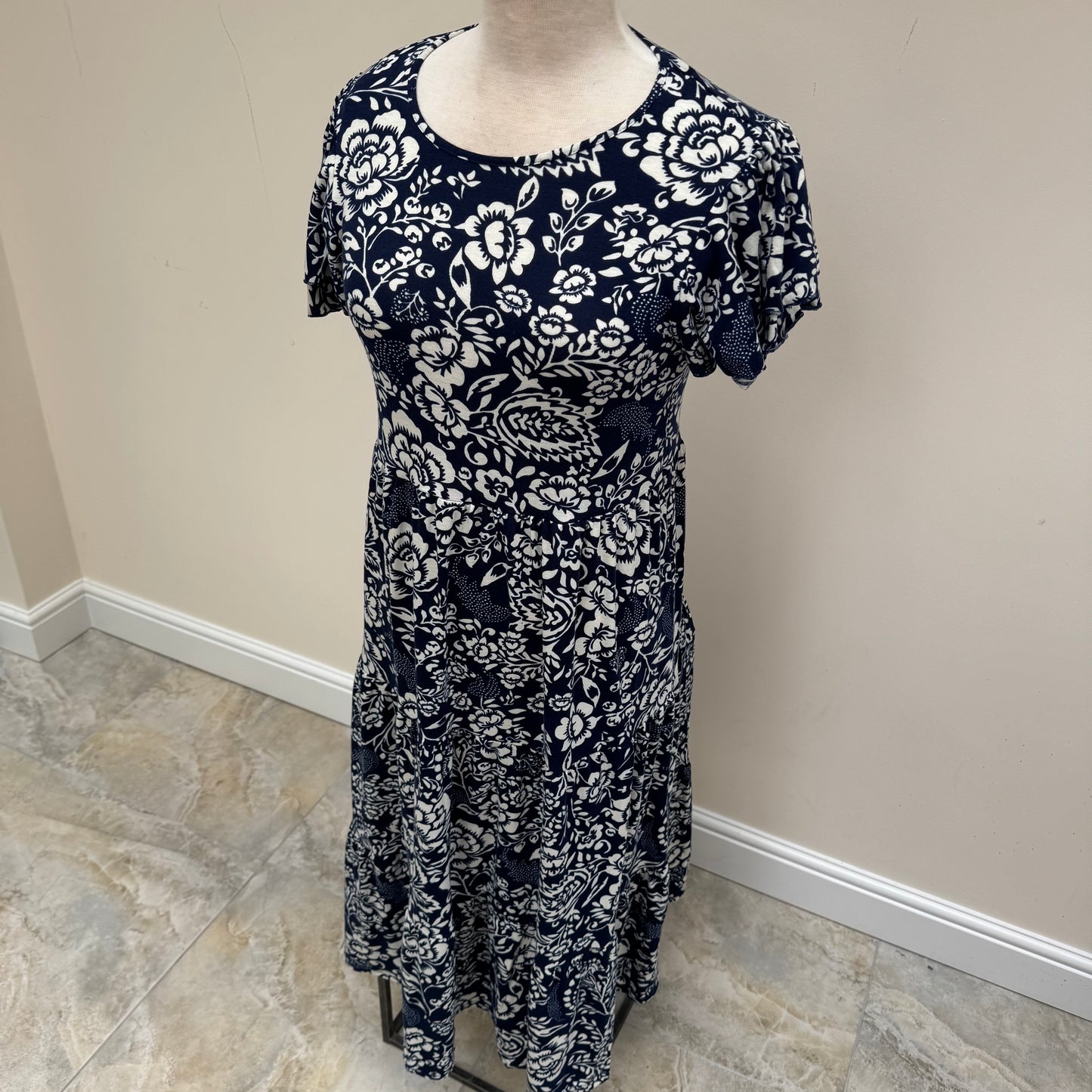 Paramour Navy Floral Tiered Dress