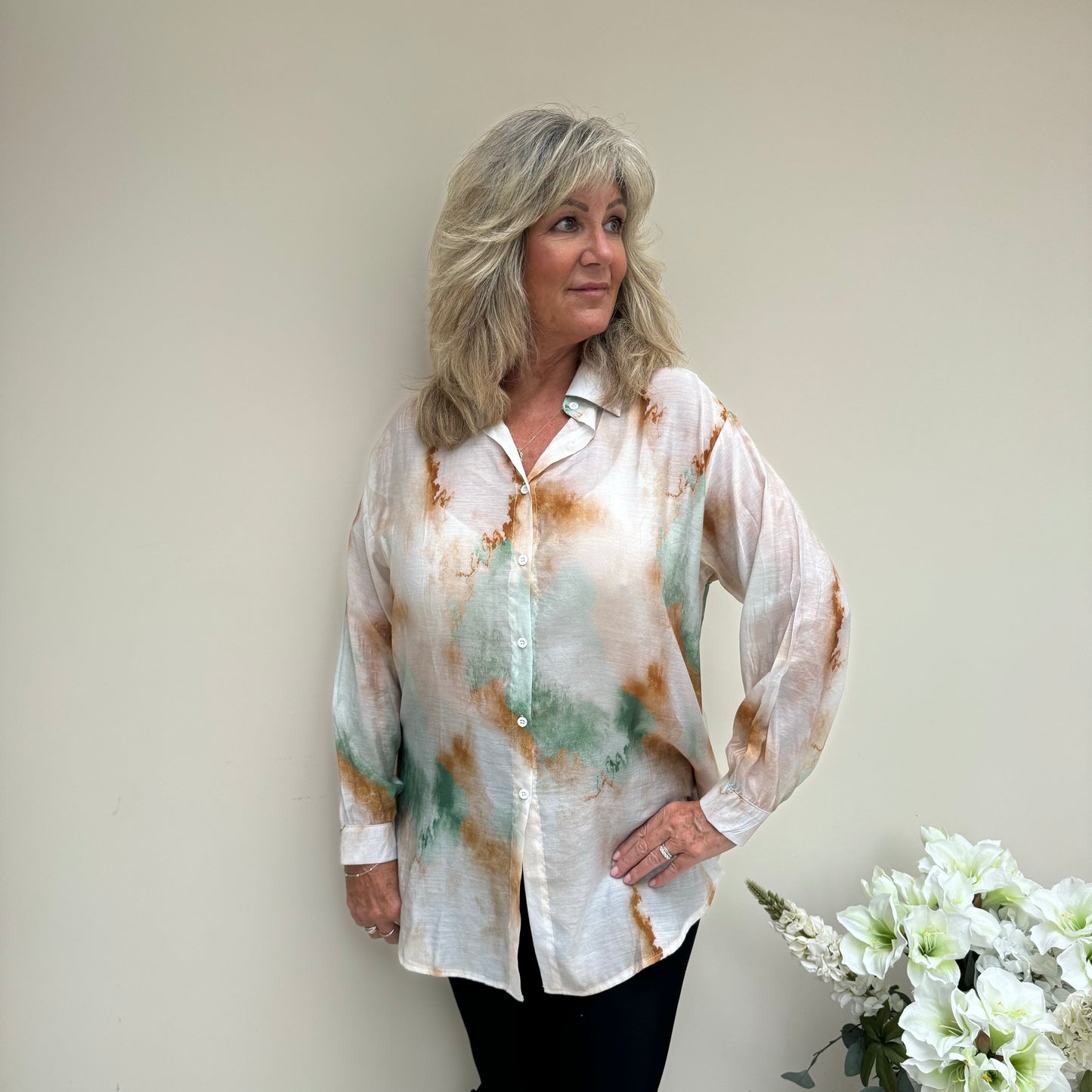 Forever Young Marble Print Blouse