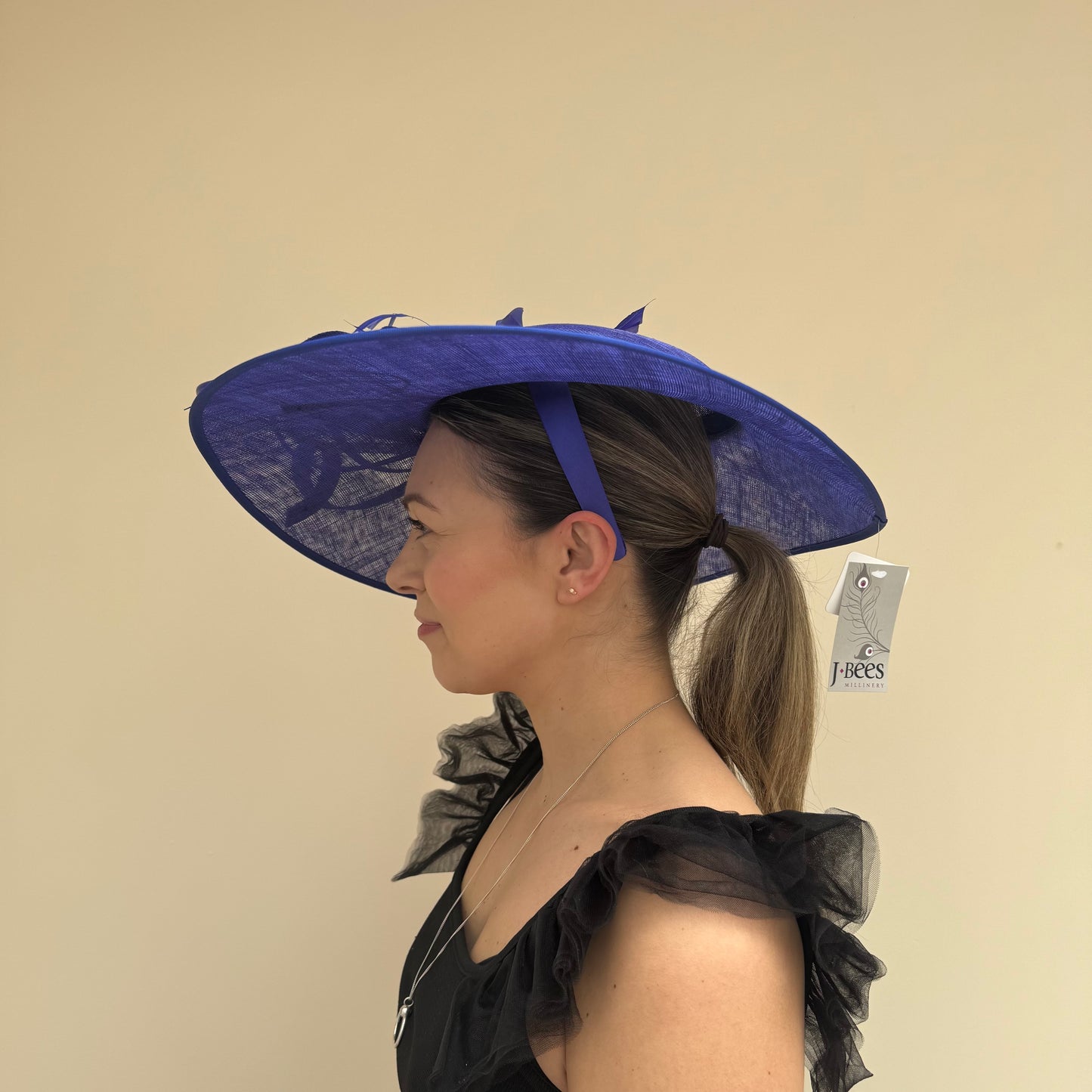 J Bees JB26/131 Cobalt Royal BlueHatinator with bead embellishment