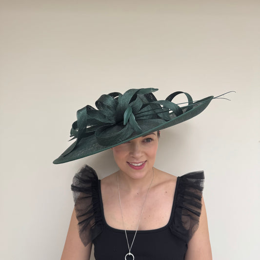 J Bees JB25/63 Forest Green Hat On Headband