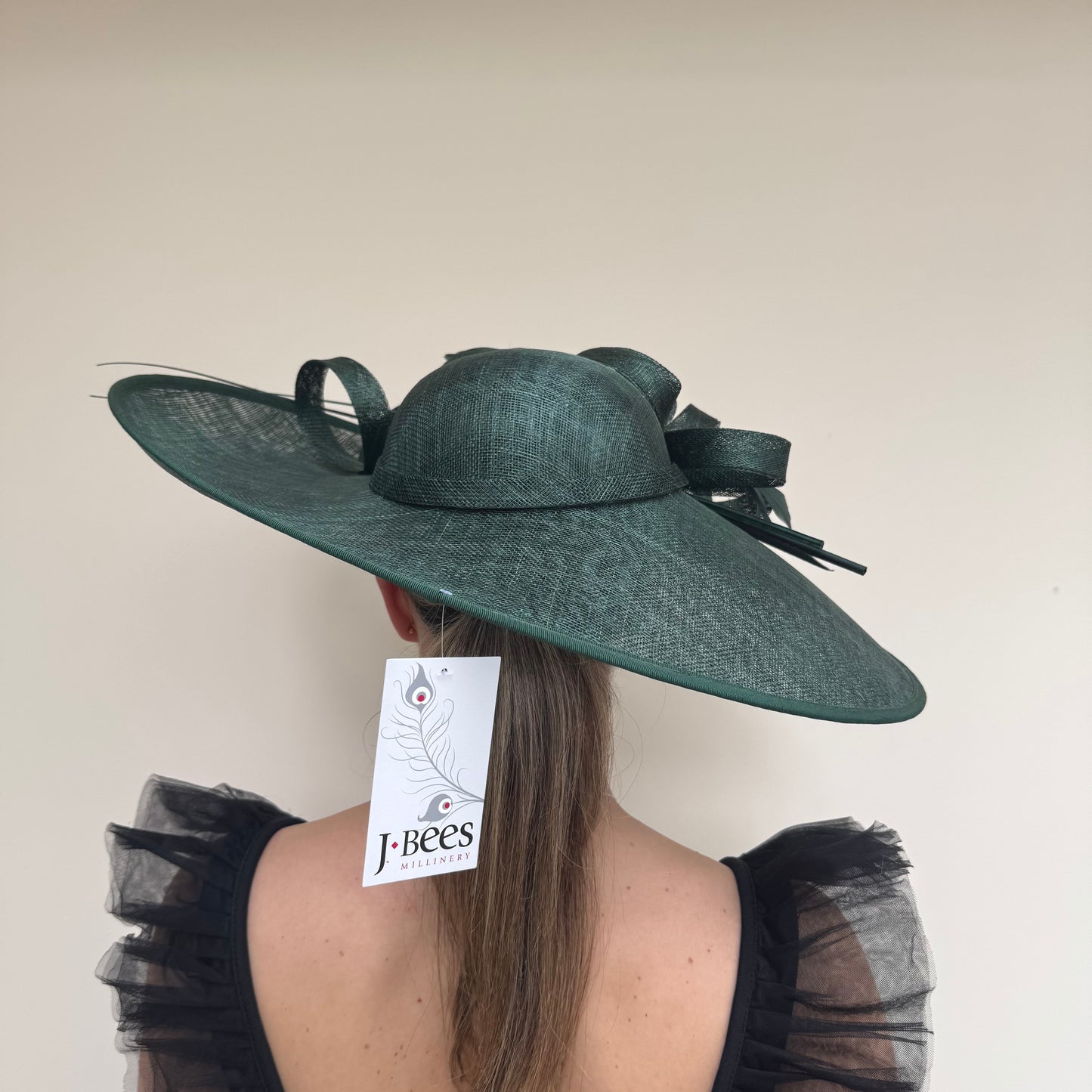 J Bees JB25/63 Forest Green Hat On Headband
