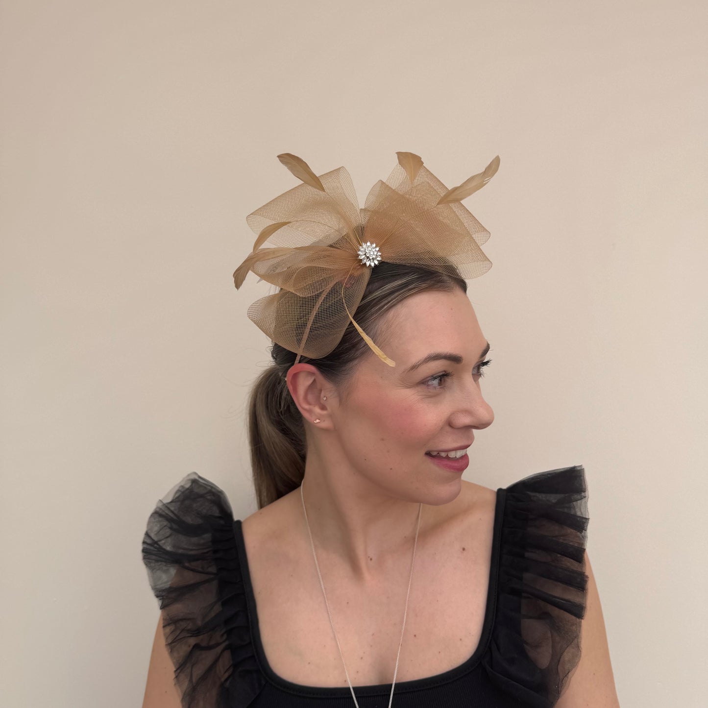 J Bees JB25/69A Brandy Brown Fascinator