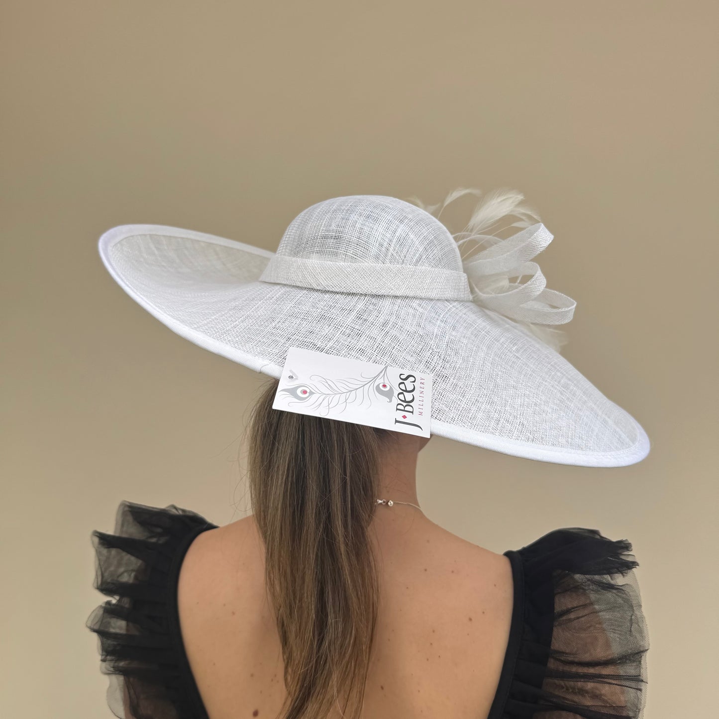 J Bees JB23/281 Off White Hat On Headband White