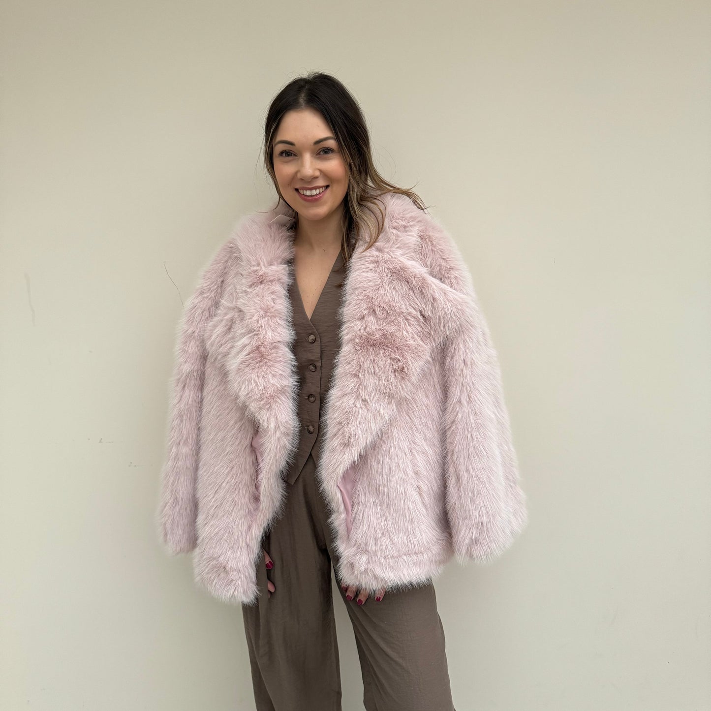 Fluffy Faux Fur Short Jacket