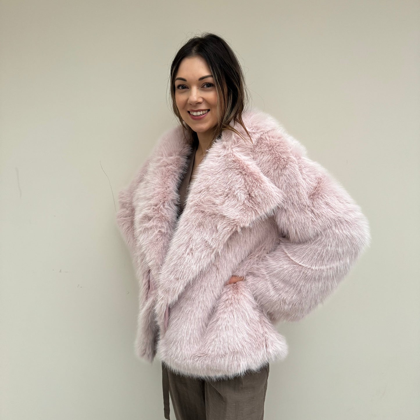 Fluffy Faux Fur Short Jacket