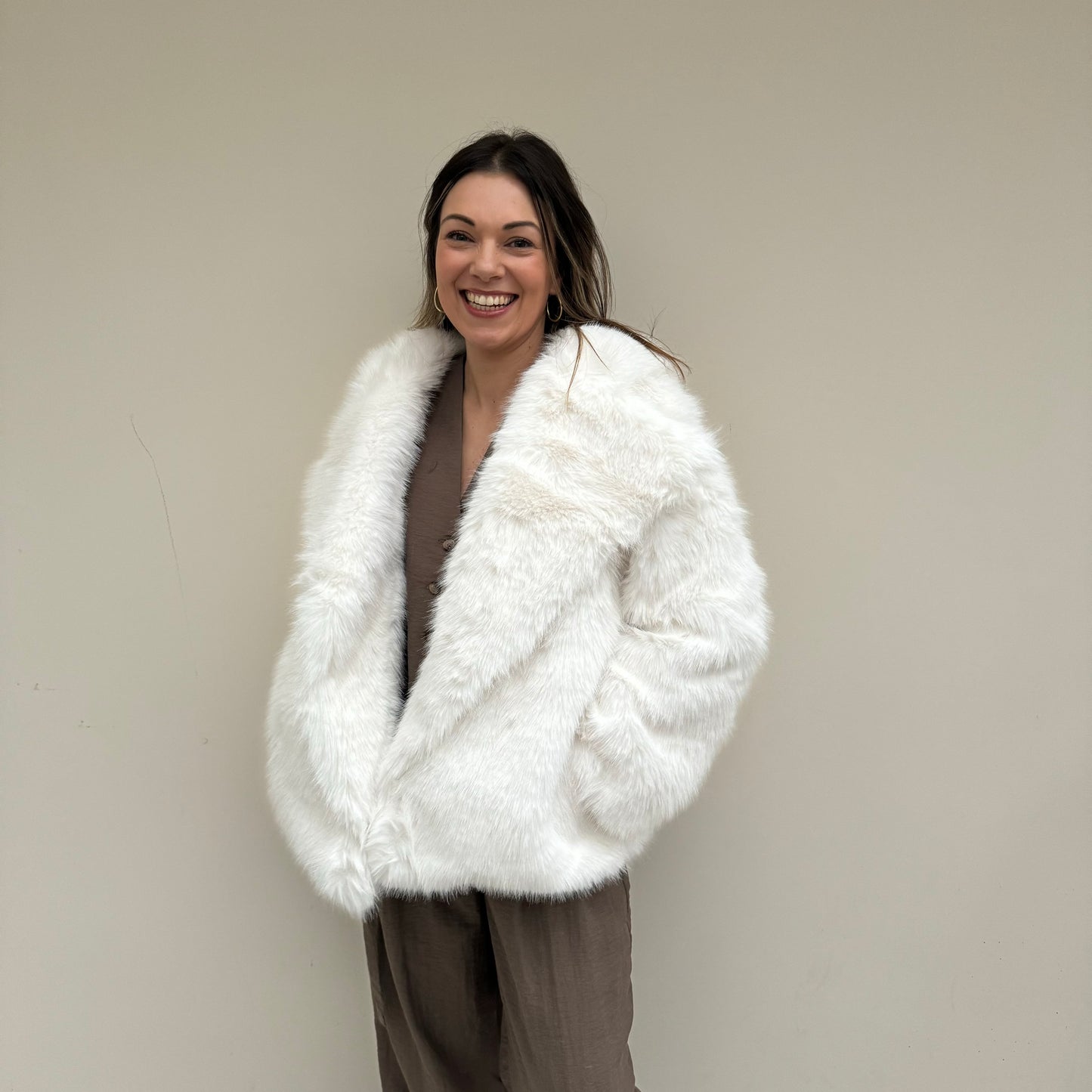 Fluffy Faux Fur Short Jacket