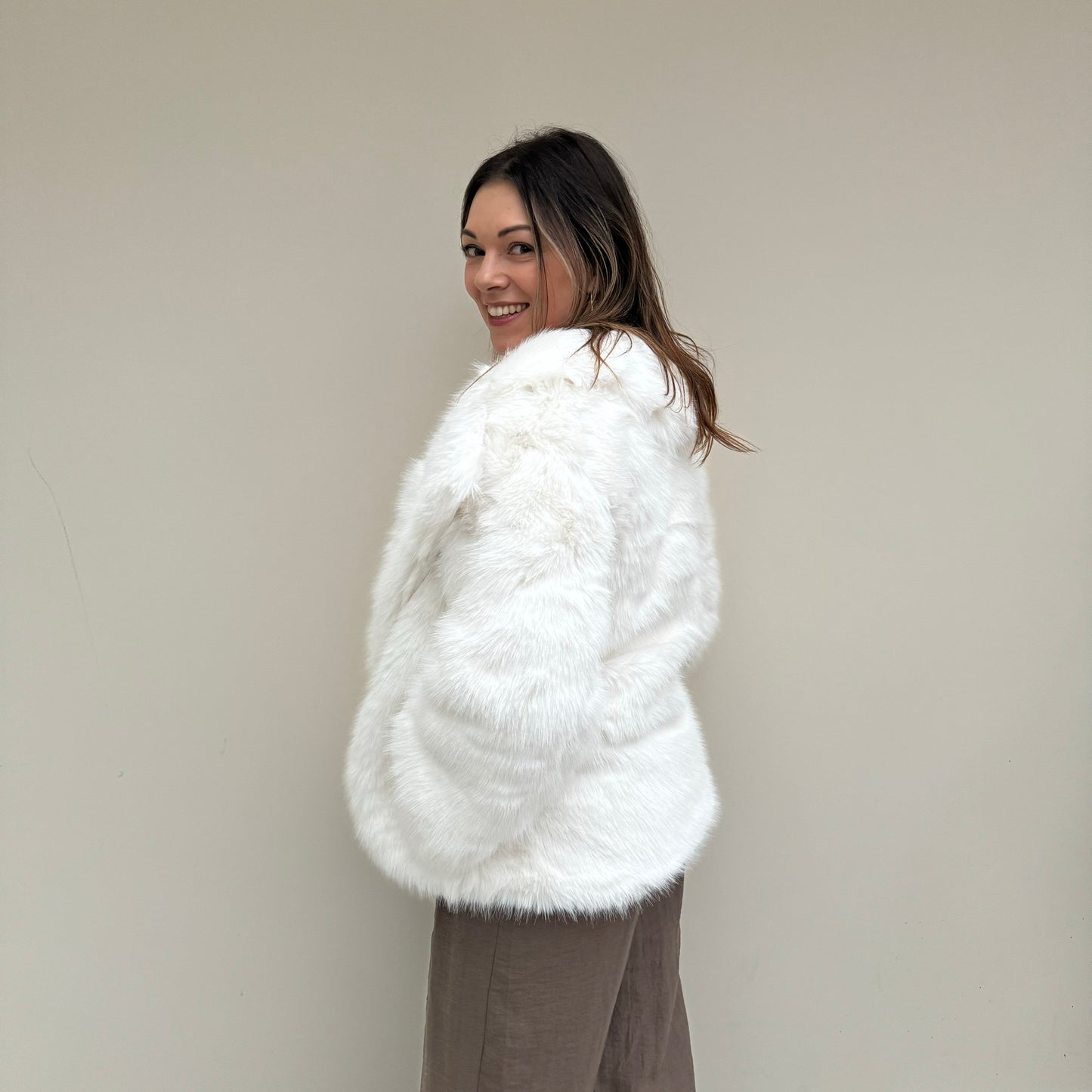 Fluffy Faux Fur Short Jacket