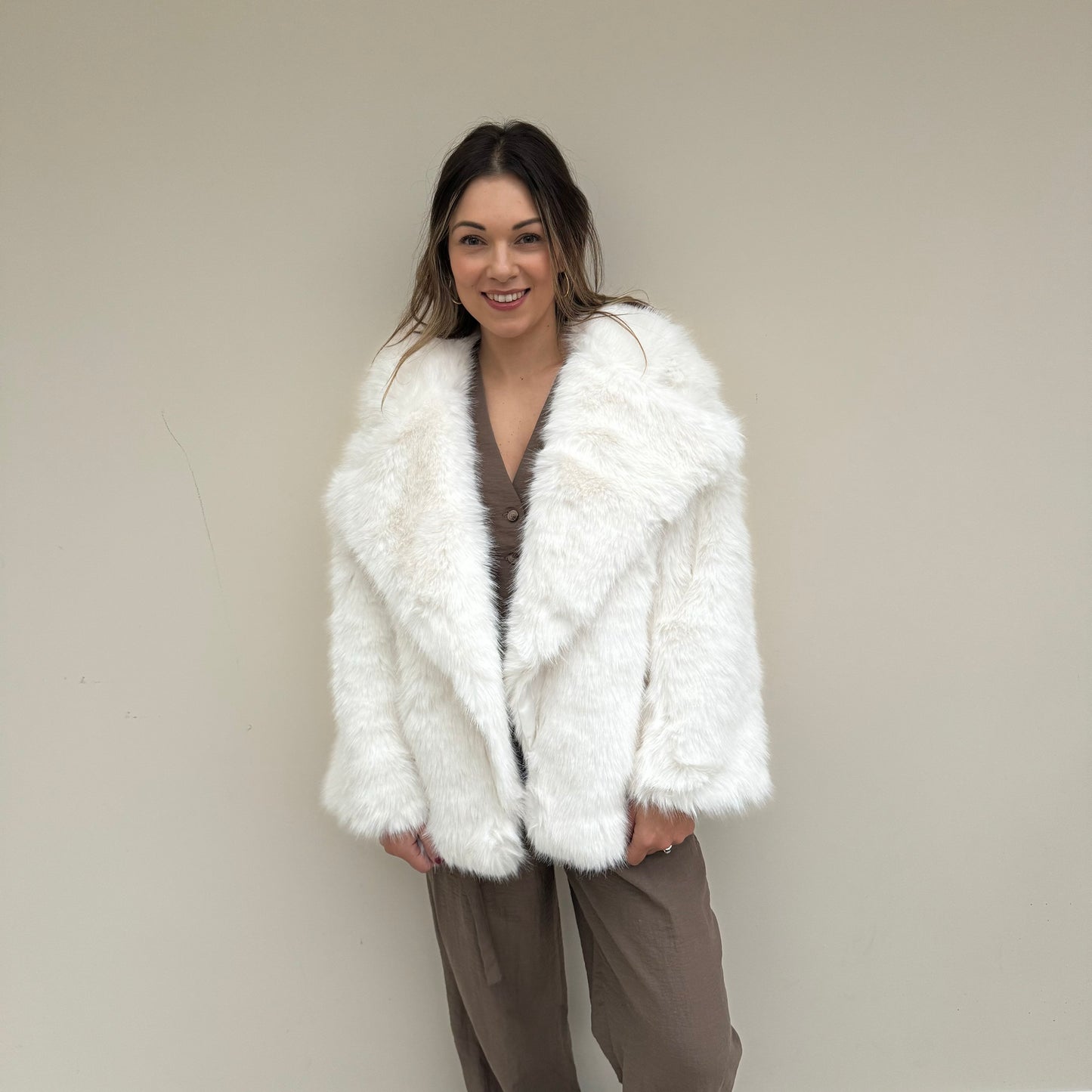 Fluffy Faux Fur Short Jacket