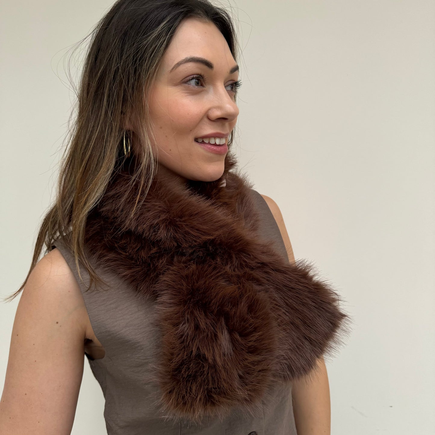 Park Lane Fur Collar Scarf