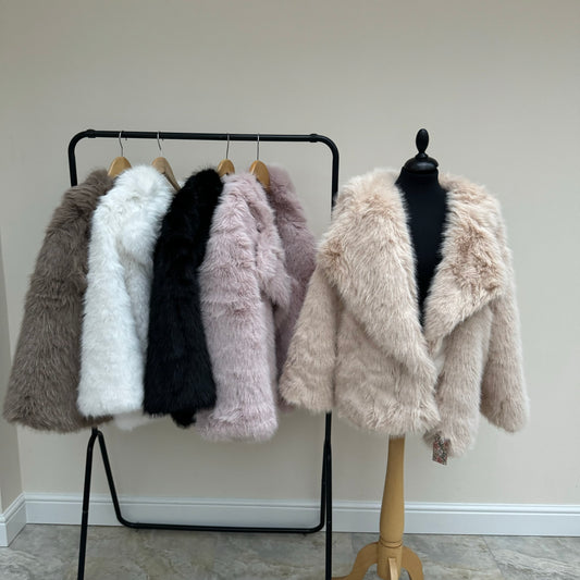 Fluffy Faux Fur Short Jacket