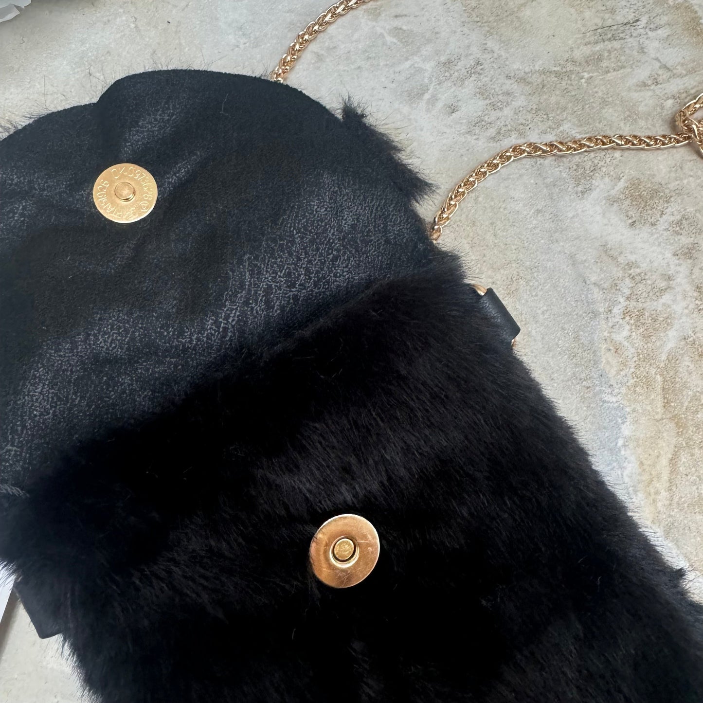 Malissa J Faux Fur Mini Phone Bag