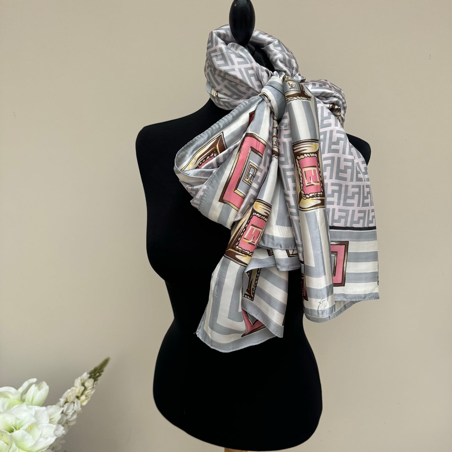 Malissa J Silky Pattern Scarf