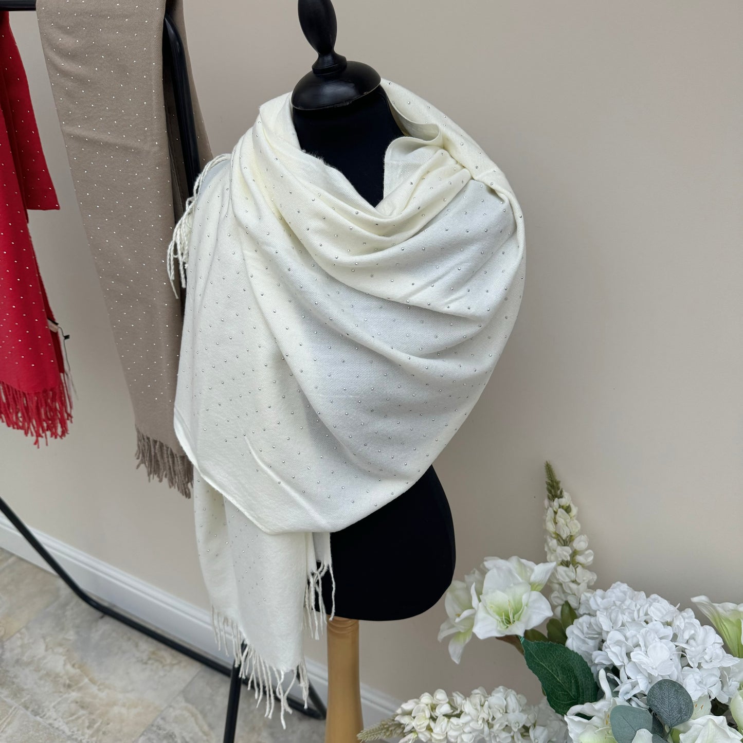 Malissa J Studded Pashmina Wrap Scarf