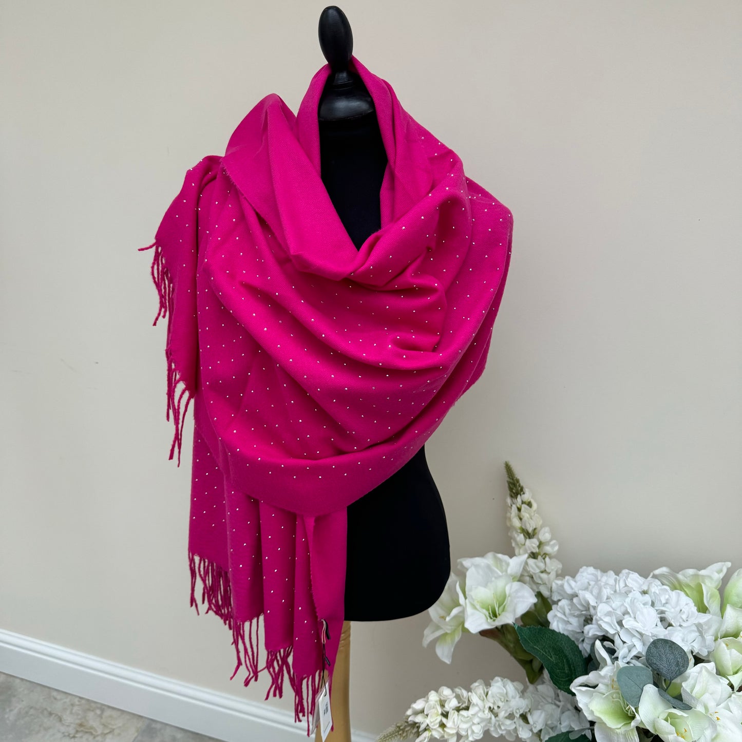 Malissa J Studded Pashmina Wrap Scarf