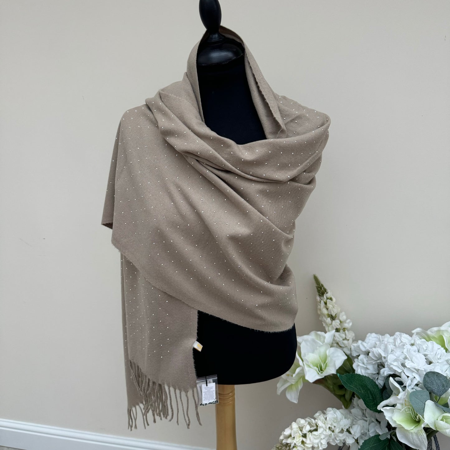 Malissa J Studded Pashmina Wrap Scarf