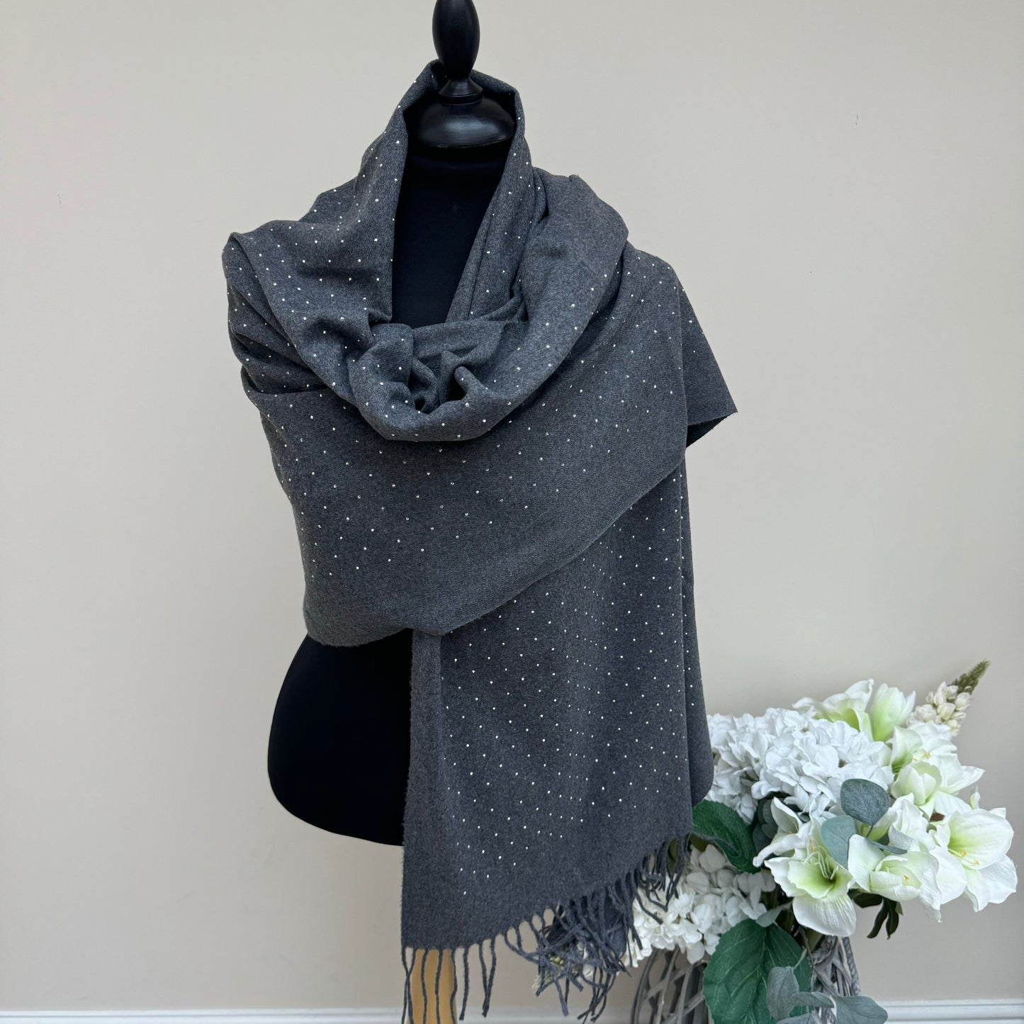 Malissa J Studded Pashmina Wrap Scarf