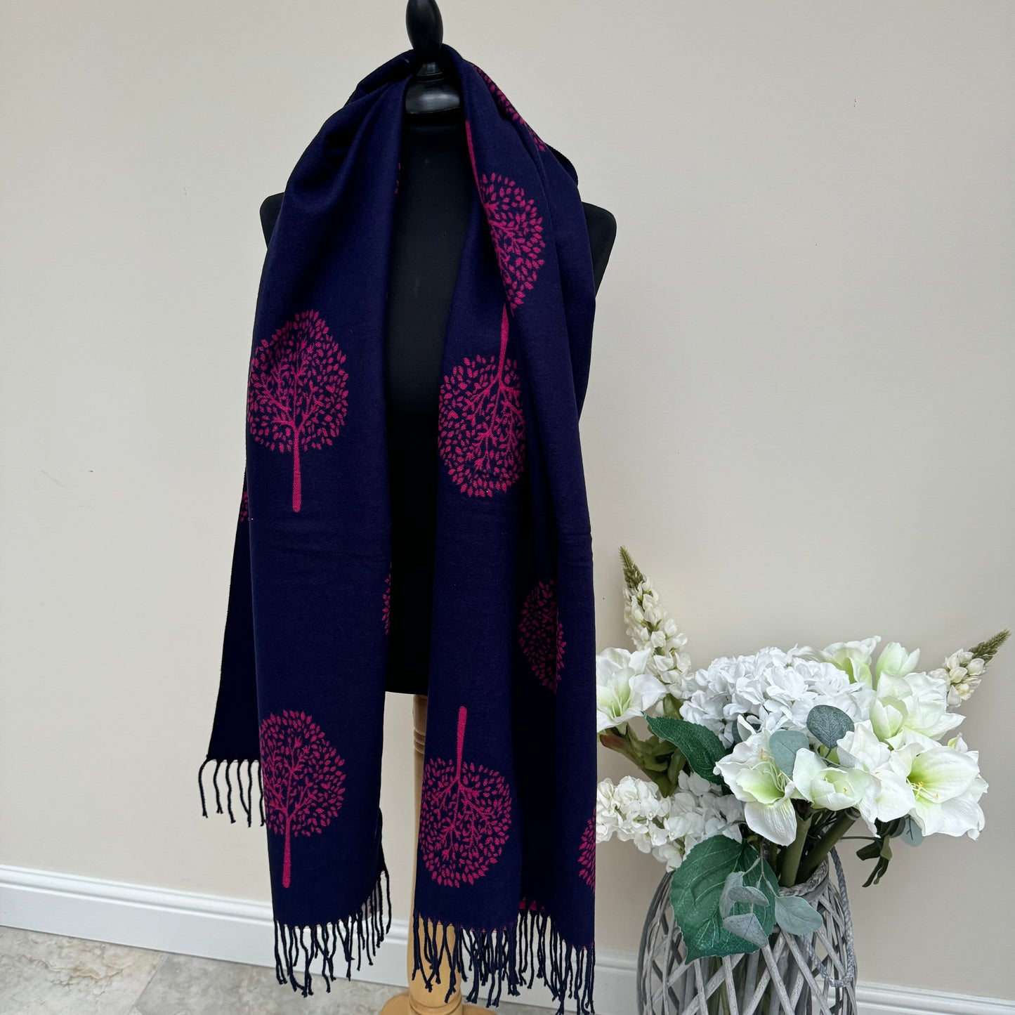 Butterfly Reversible Tree Of Life Scarf