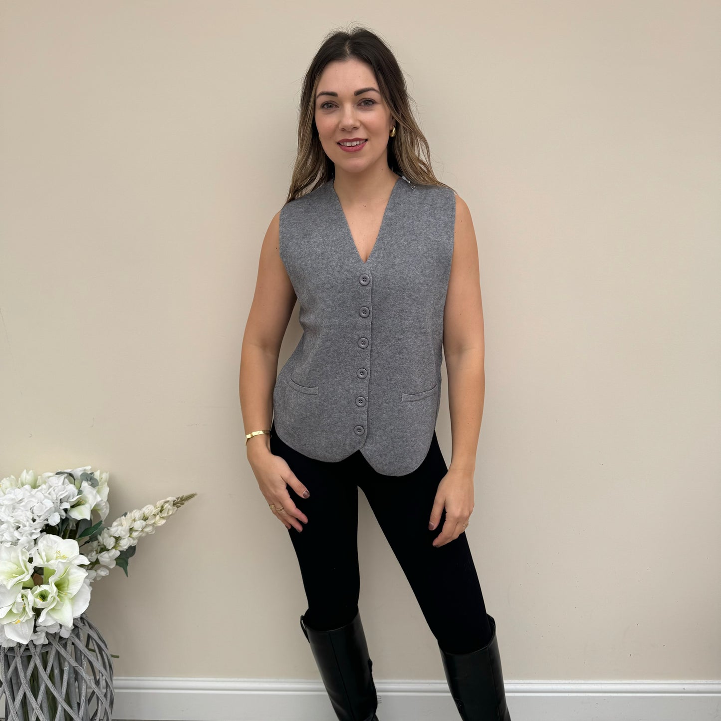 Ladies Grey Waistcoat