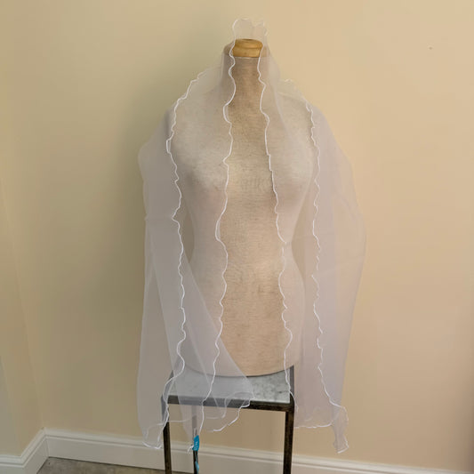 Max and Ellie OS4 White Sheer Wrap
