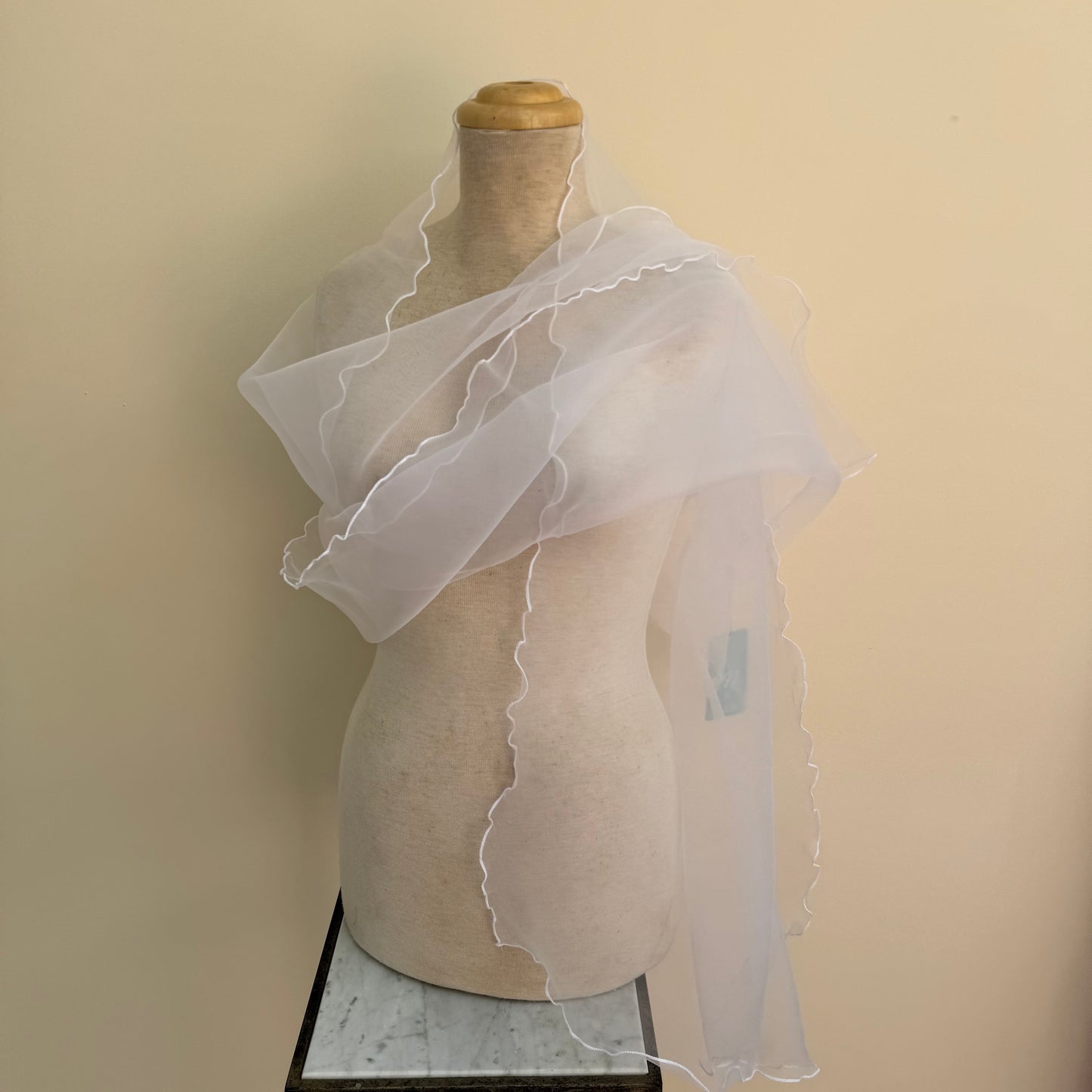 Max and Ellie OS4 White Sheer Wrap