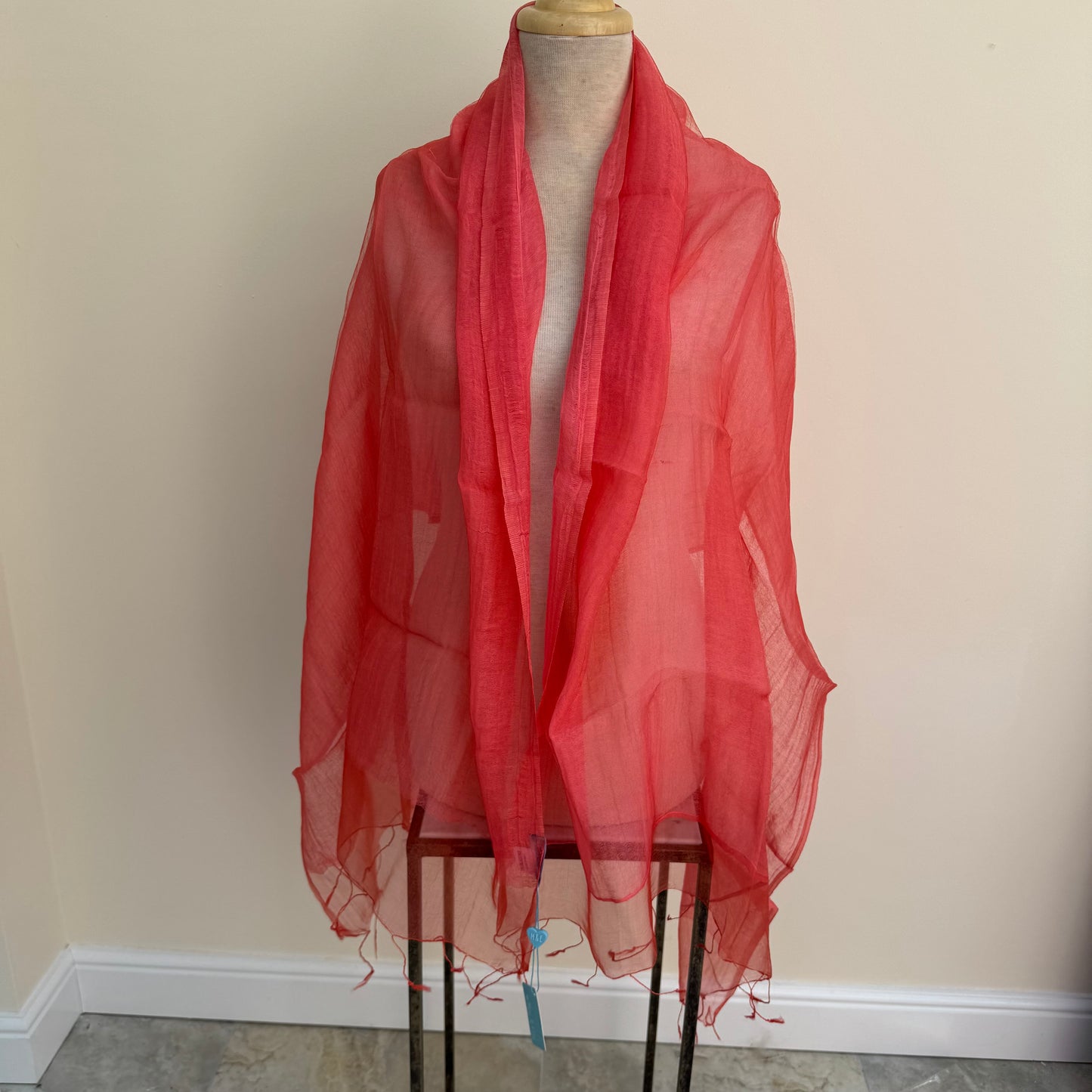 Max and Ellie CS8 Coral/Flo Pink Silk & Cotton Wrap