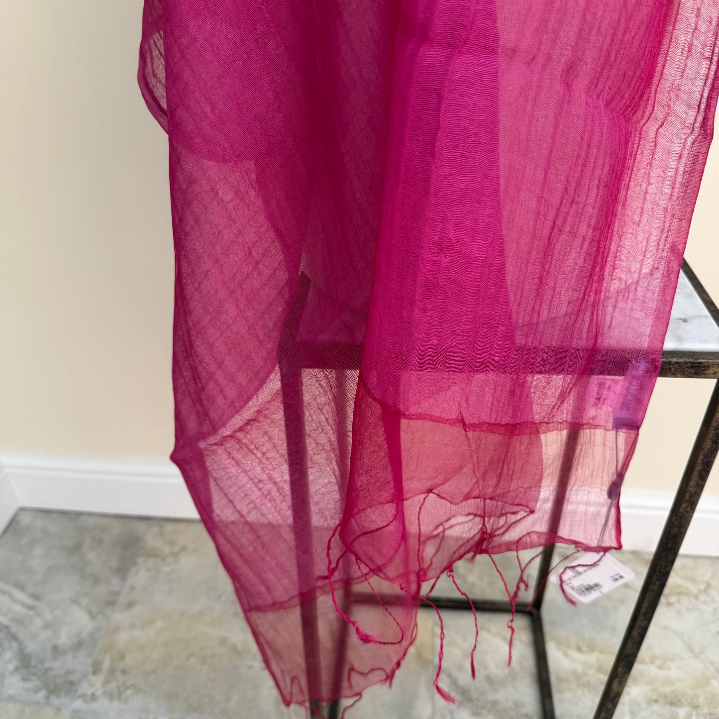 Max and Ellie CS8 Fuchsia/Flamingo Silk & Cotton Wrap