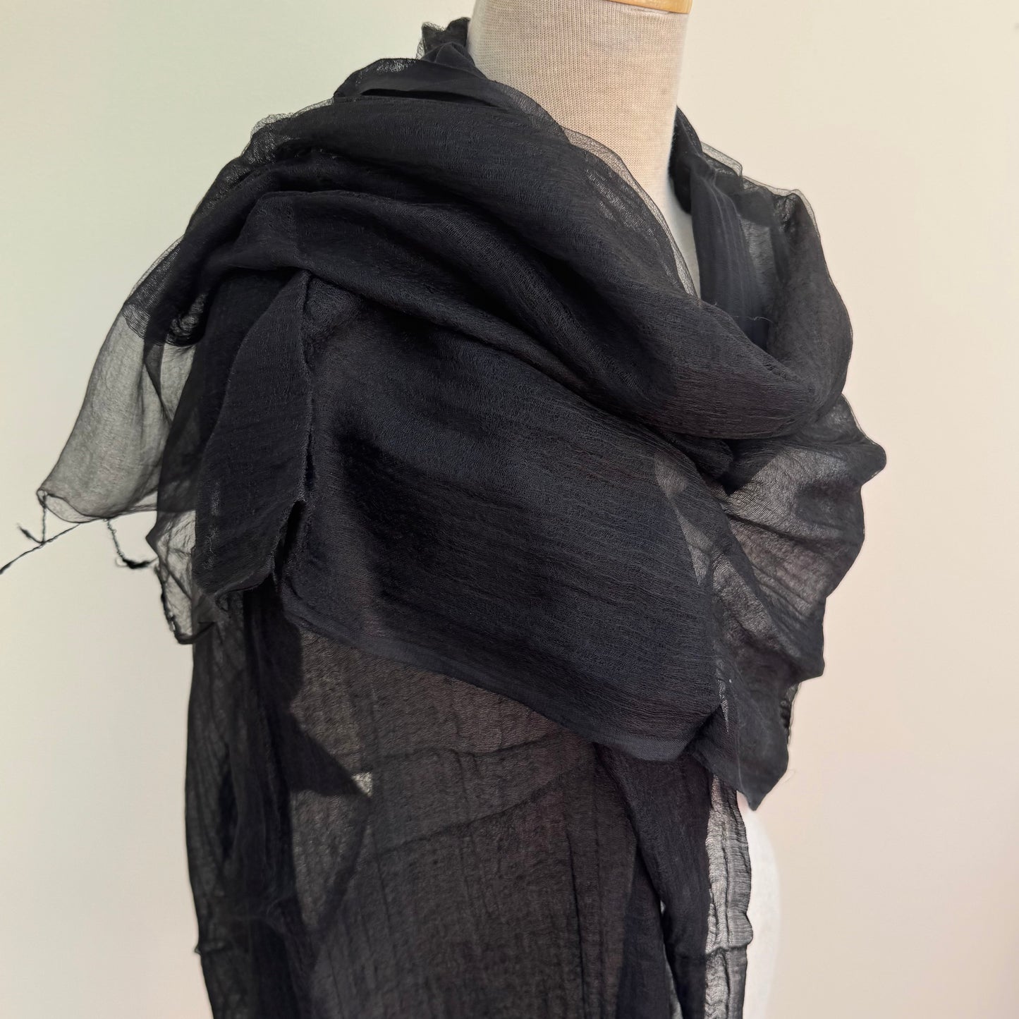 Max and Ellie CS8 Black Silk Cotton Wrap