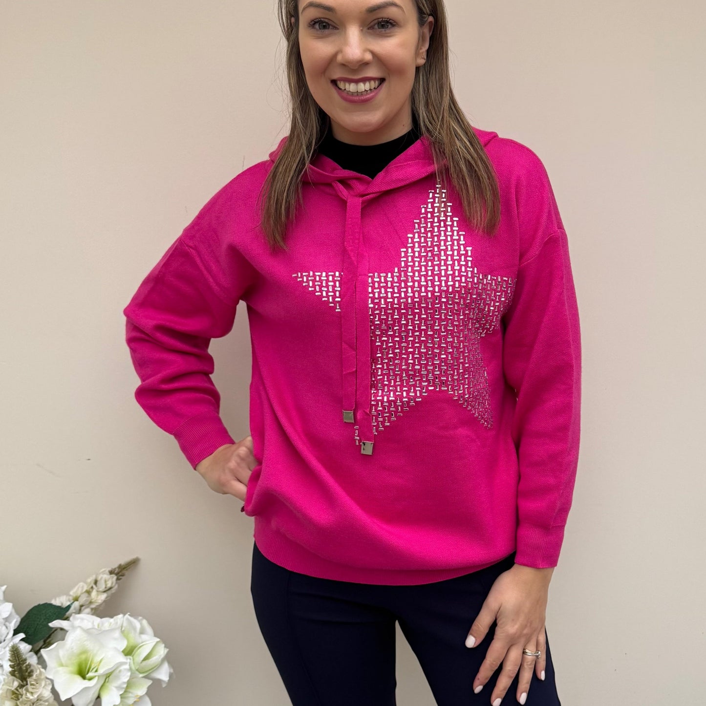 Malissa J knitted bling star jumper