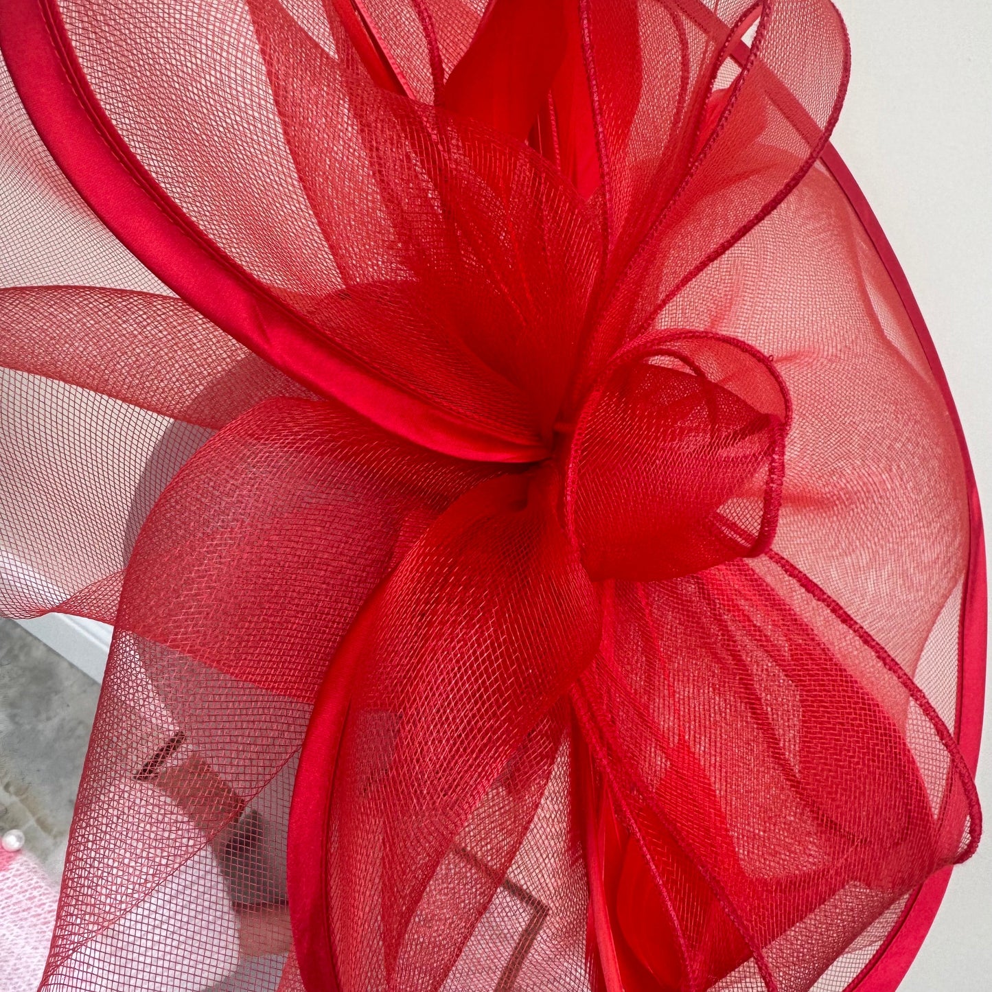 J Bees JB20/594 Poppy Red Net Fascinator Poppy