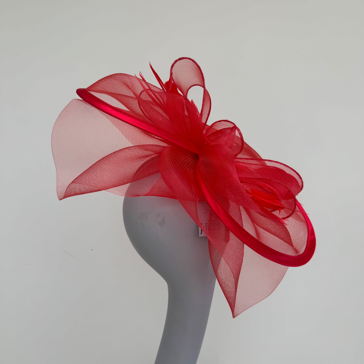 J Bees JB20/594 Poppy Red Net Fascinator Poppy