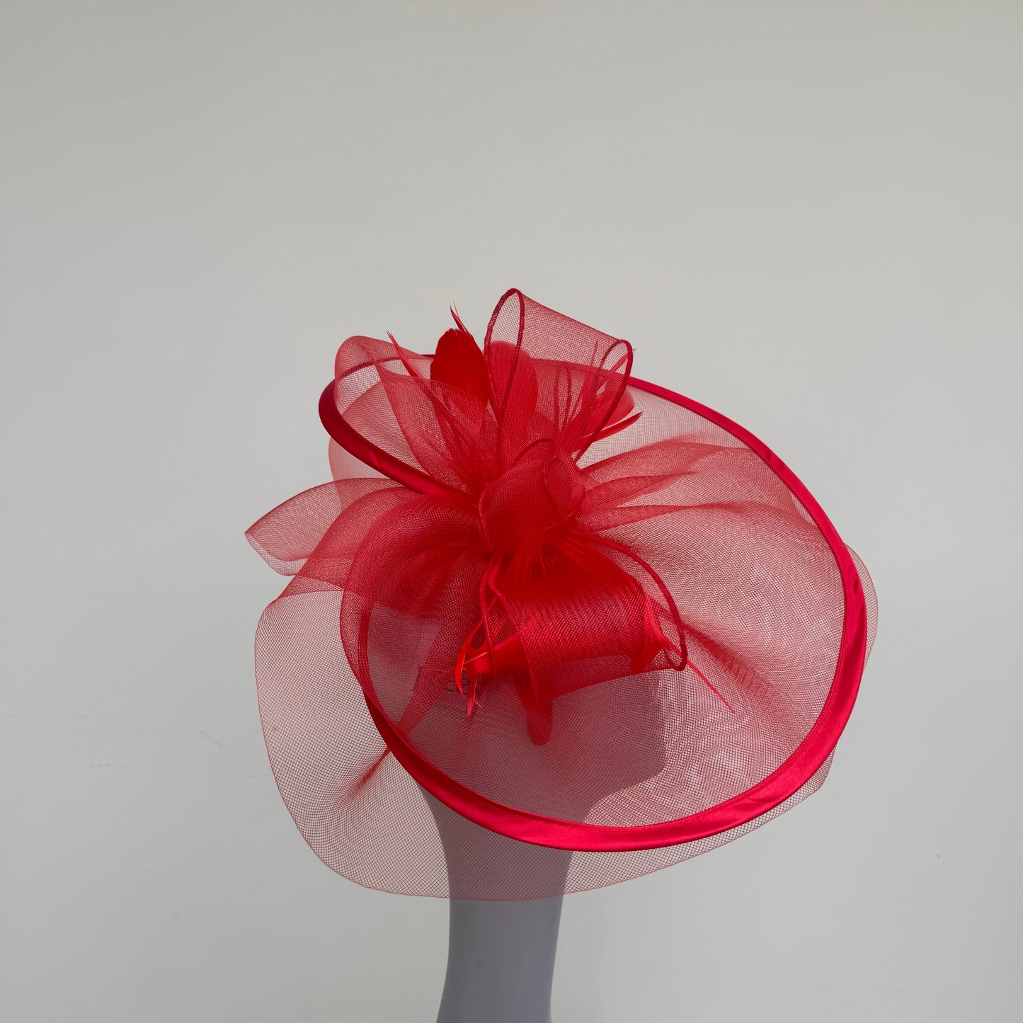 J Bees JB20/594 Poppy Red Net Fascinator Poppy