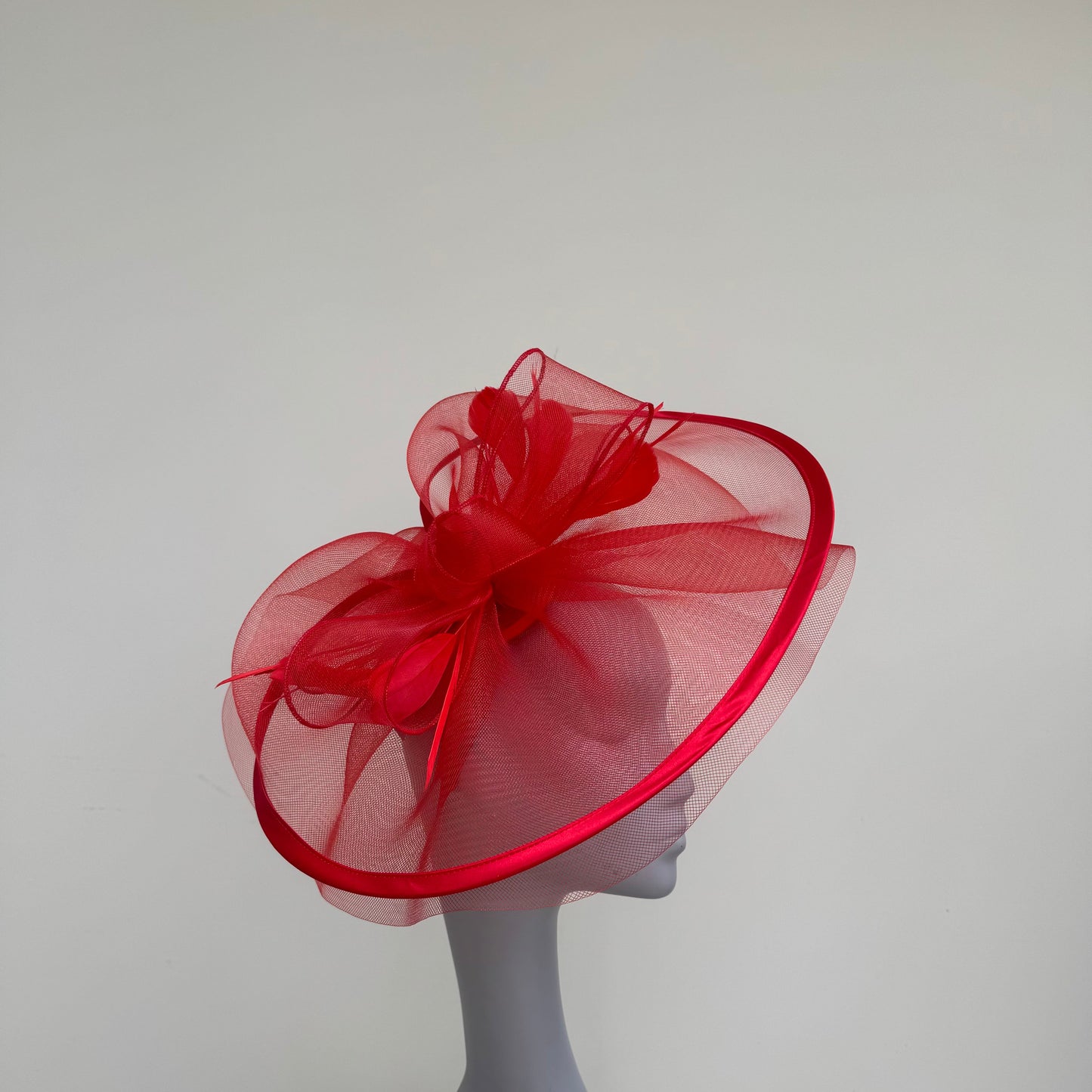 J Bees JB20/594 Poppy Red Net Fascinator Poppy