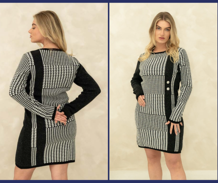 Paramour PK98385 Checked Jumper Dress