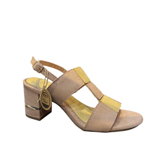 Marco Tozzi Powder Nude and Lemon Mix Sandal