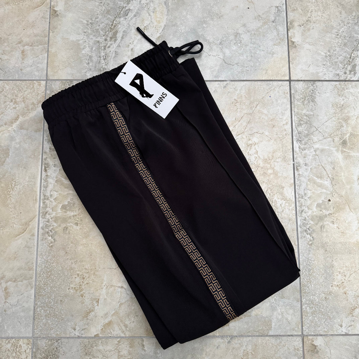 Pinns 643T Wide Leg Trouser with side Tape Detail