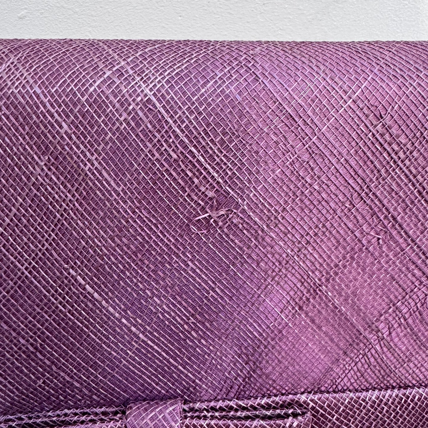 Damaged AX2 Mulberry - Messy sinamay on front Mulberry