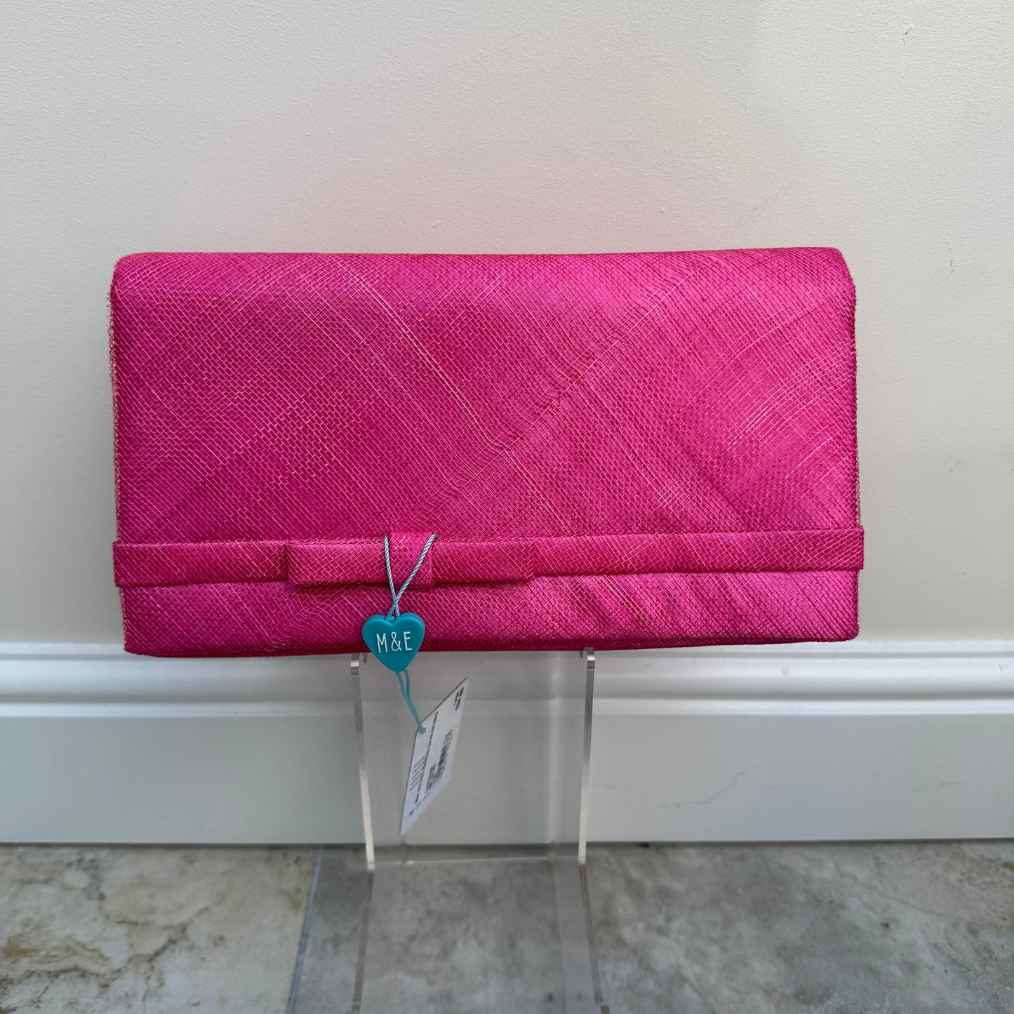 Damaged AX2 Cerise - Sinamay fault on front Cerise