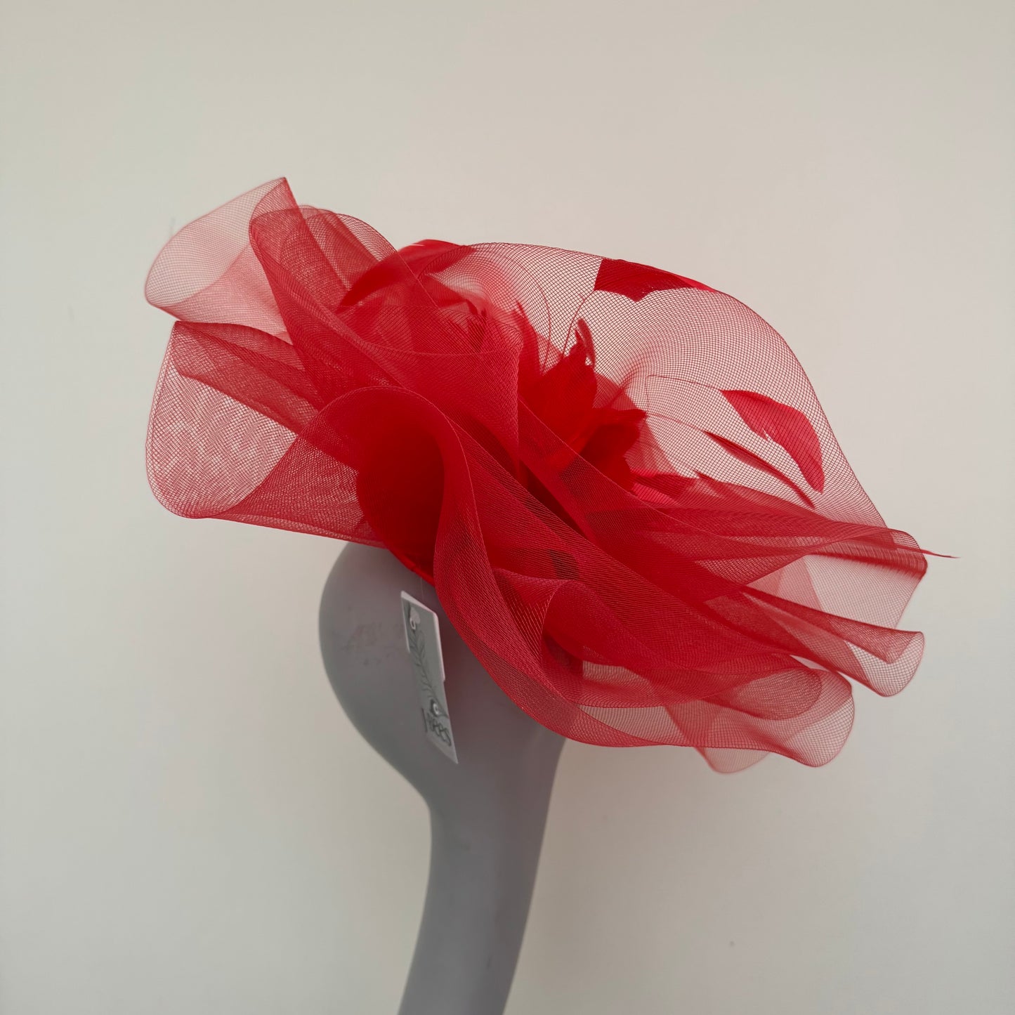 J Bees JB19/759 Poppy Red Large Crin Fascinator