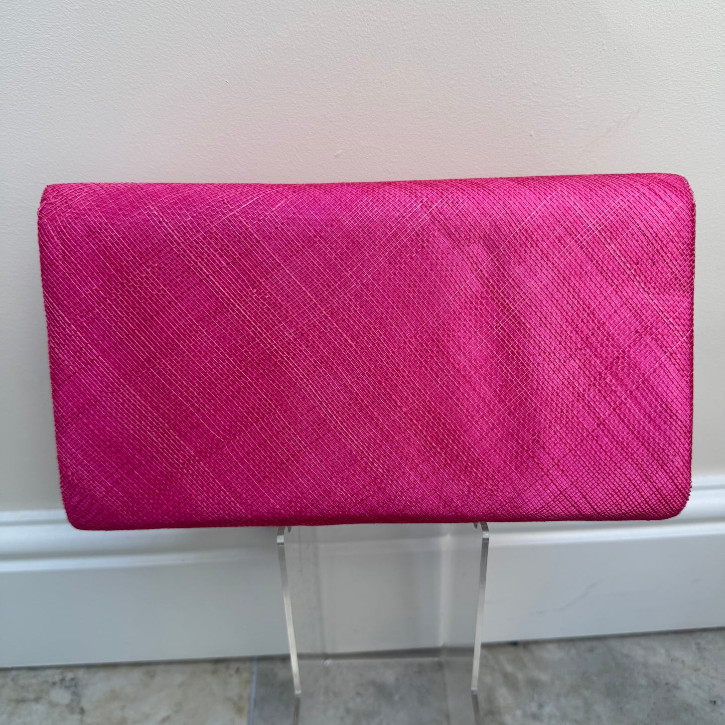 Damaged AX2 Cerise - Sinamay fault on front Cerise