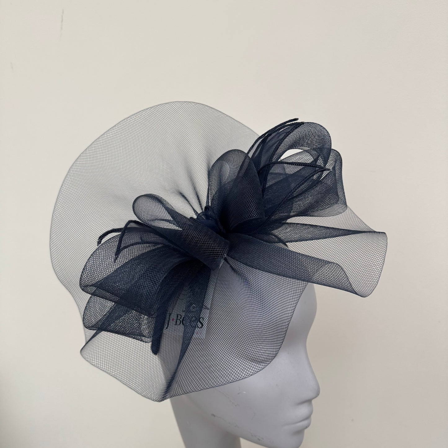 J Bees JB25/72 Navy Blue Mesh Fascinator