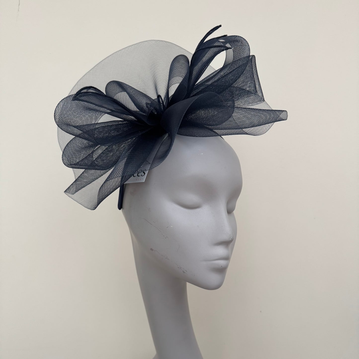 J Bees JB25/72 Navy Blue Mesh Fascinator