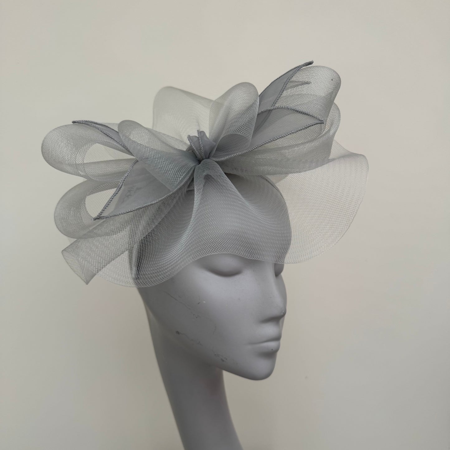 J Bees JB25/72 Steel Grey Mesh Fascinator