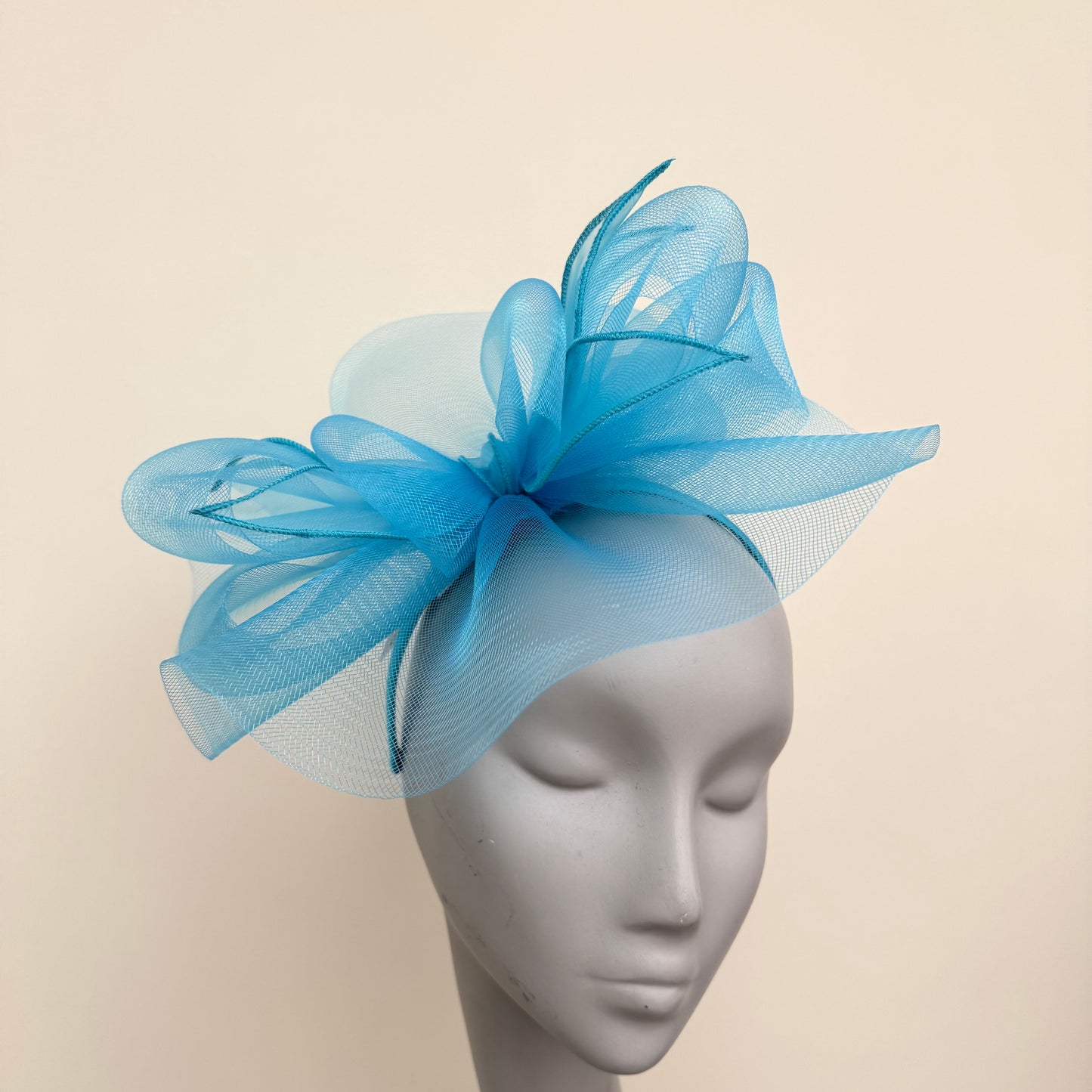 J Bees JB25/72 Turquoise Blue Mesh Fascinator